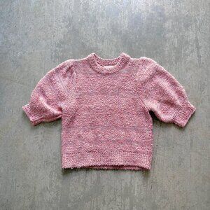 LIKE NEW! Treasure and Bond Puff Short Sleeve Marled Sweater, Women's S
